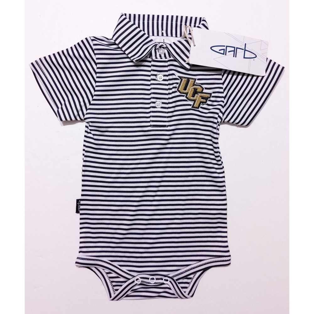 GARB UCF Knights Baby Infant Carson Polo Body Suit‎ Striped 3-6 Months 6M ~ New